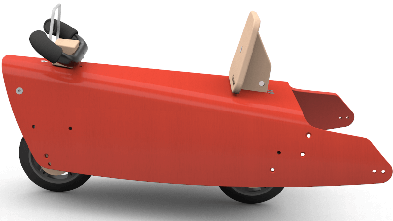 Draisienne voiture en bois made in france rouge