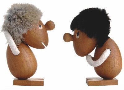 deux figurines pessimiste et optimiste de hans bolling