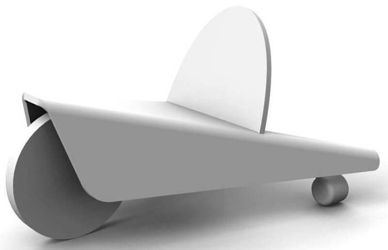maquette design d'un porteur bebe en bois pour enfant