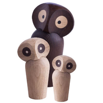 trois figurines chouette de paul anker hansen