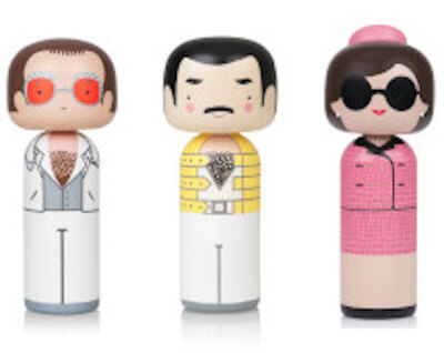 trois figurines kokaishi de lucie kaas