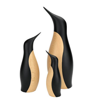trois figurines penguin de hans bunde